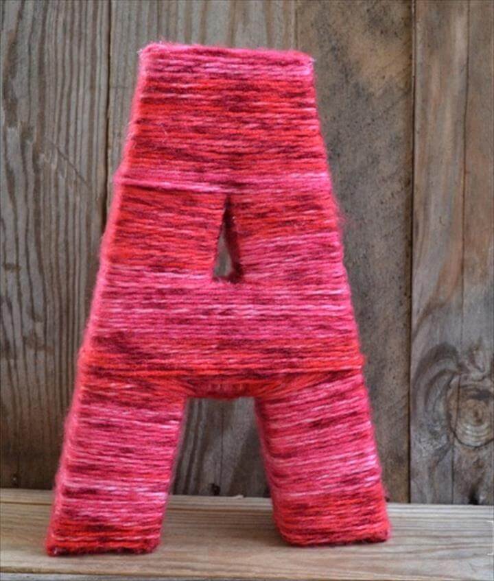 Yarn-wrapped-letter