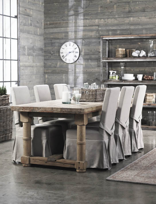 Dining-chairs-covers-ideas-rustic-dining-table-fabric-covers