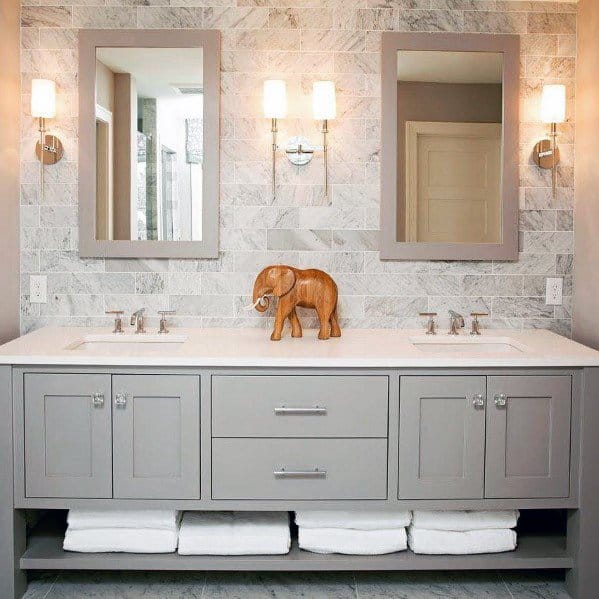 Four-wall-sconces-traditional-cool-bathroom-lighting-design-ideas