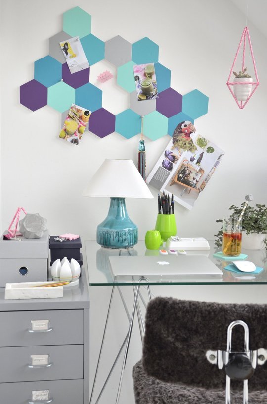 4-colorful-hexagon-pinboard-diy-project