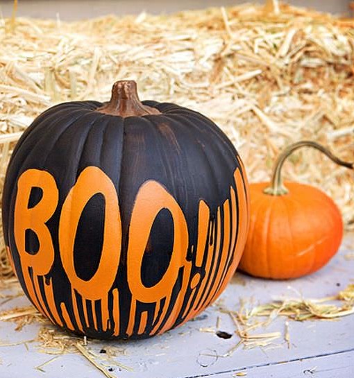 Boo-painted-pumpkin