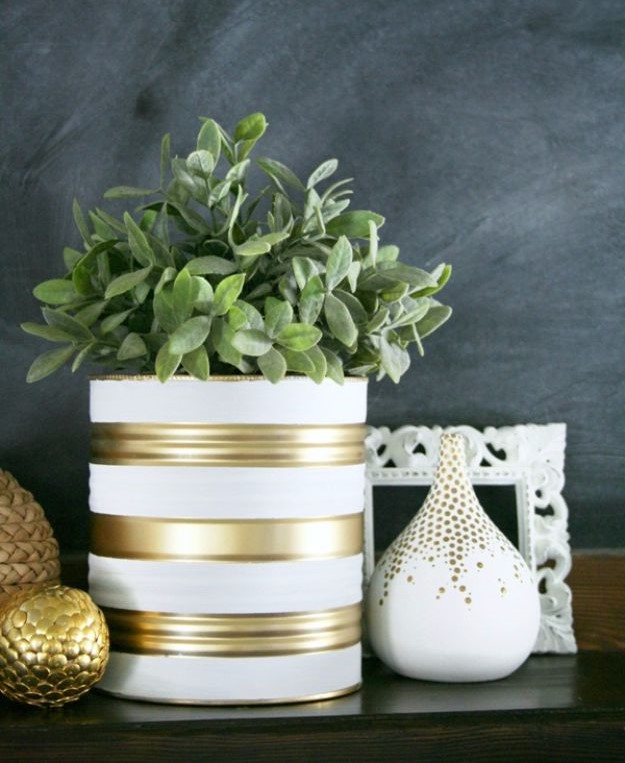 Painted-tin-can-planters