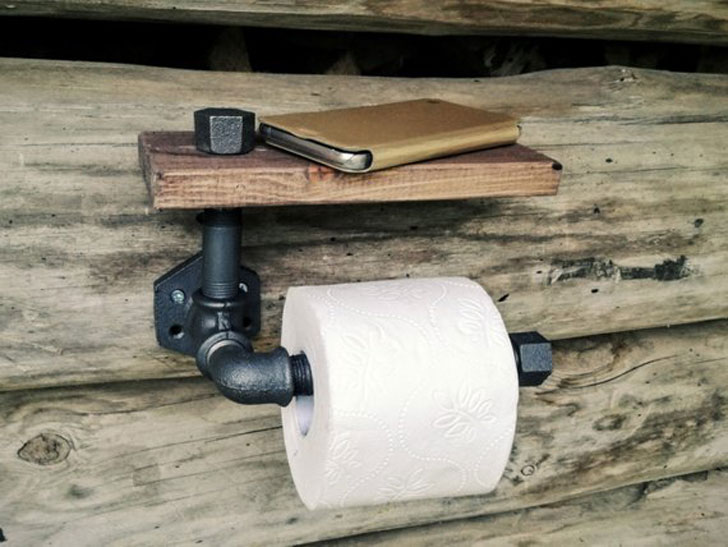 Rustic-industrial-toilet-paper-holder-with-shelf