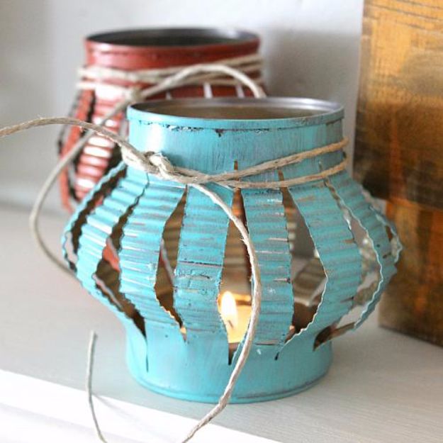 Rustic-tin-can-tea-lights
