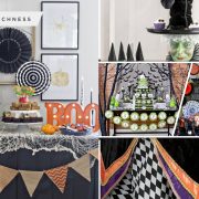 Spooky party set up for halloween celebration