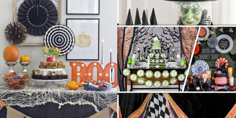 Spooky party set up for halloween celebration