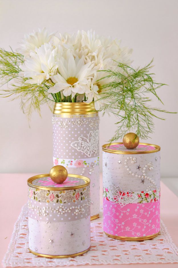 Upcycled-tin-can-storage