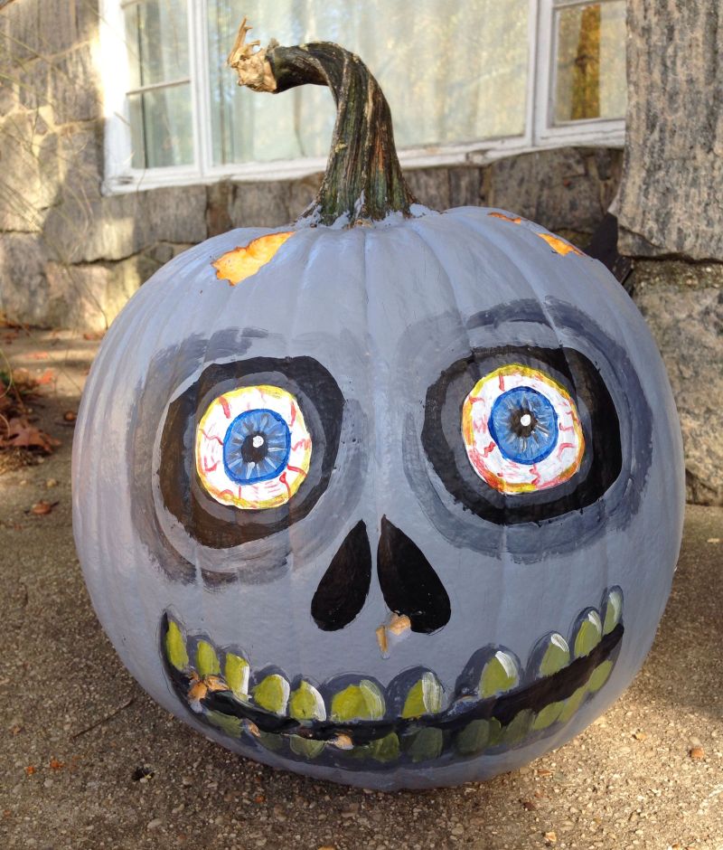 Zombie-pumpkin-painting