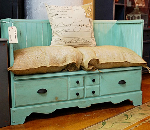 Dresser-repurposed-into-a-bench