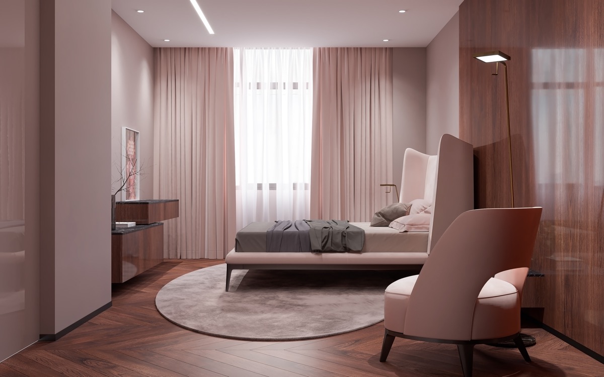 Light-pink-bedroom-curtains
