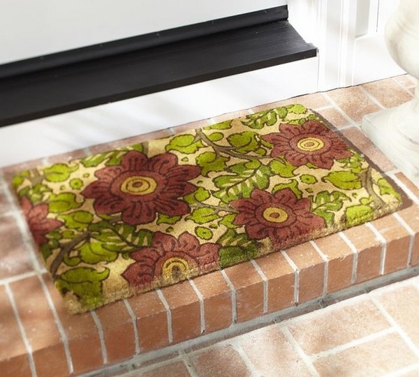Modern-doormats-ideas-floral-motif
