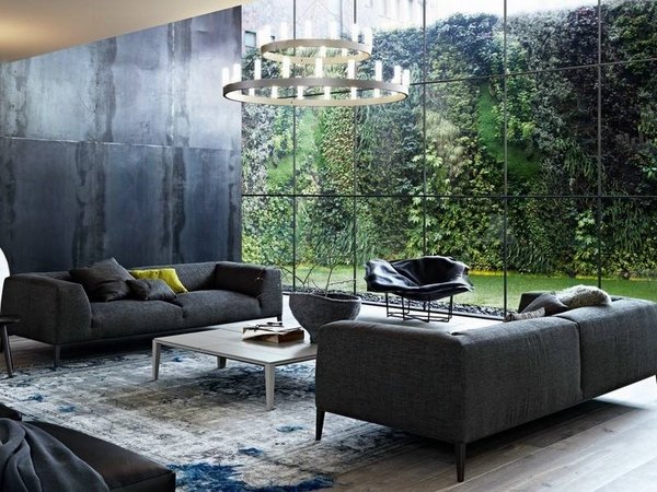 Modern-living-room-design-furniture-ideas-gray-sofa-set-large-chandelier