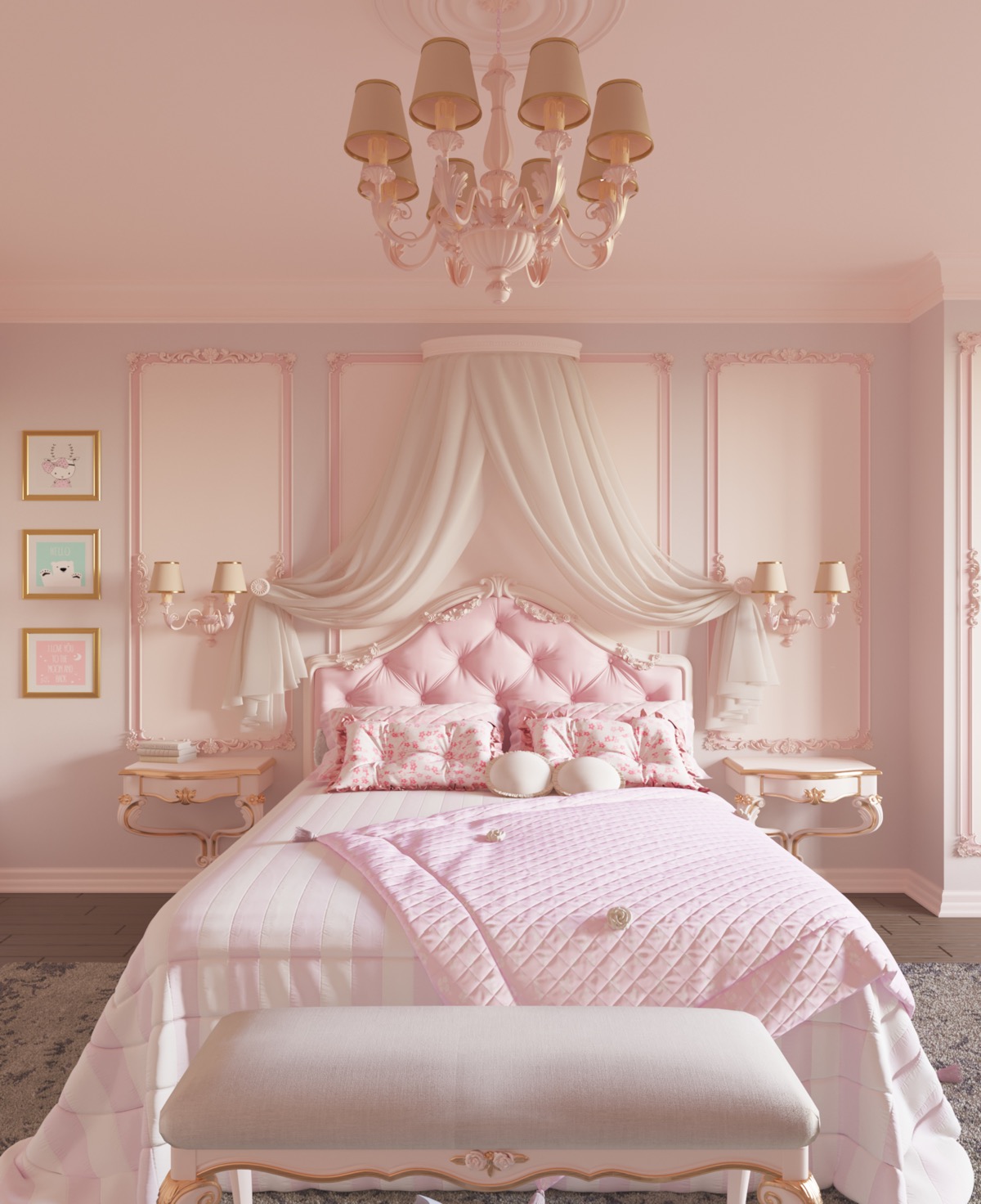 Pink-panelled-wall-ideas