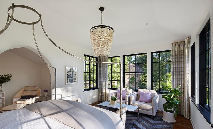 Pottery-barn-amelia-indoor-outdoor-wood-bead-chandelier-iron-bed