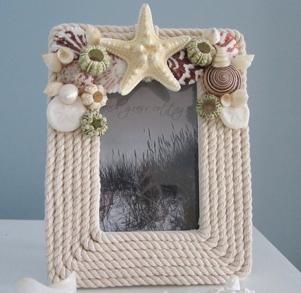 Rope-crafts-ideas-diy-nautical-decorating-ideas-rope-picture-frame-sea-shells