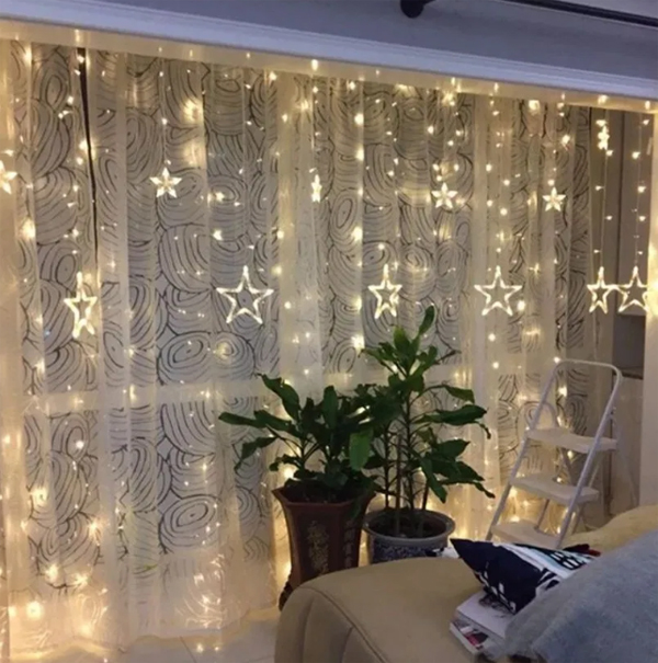 Star-led-string-light-for-christmas-bedroom