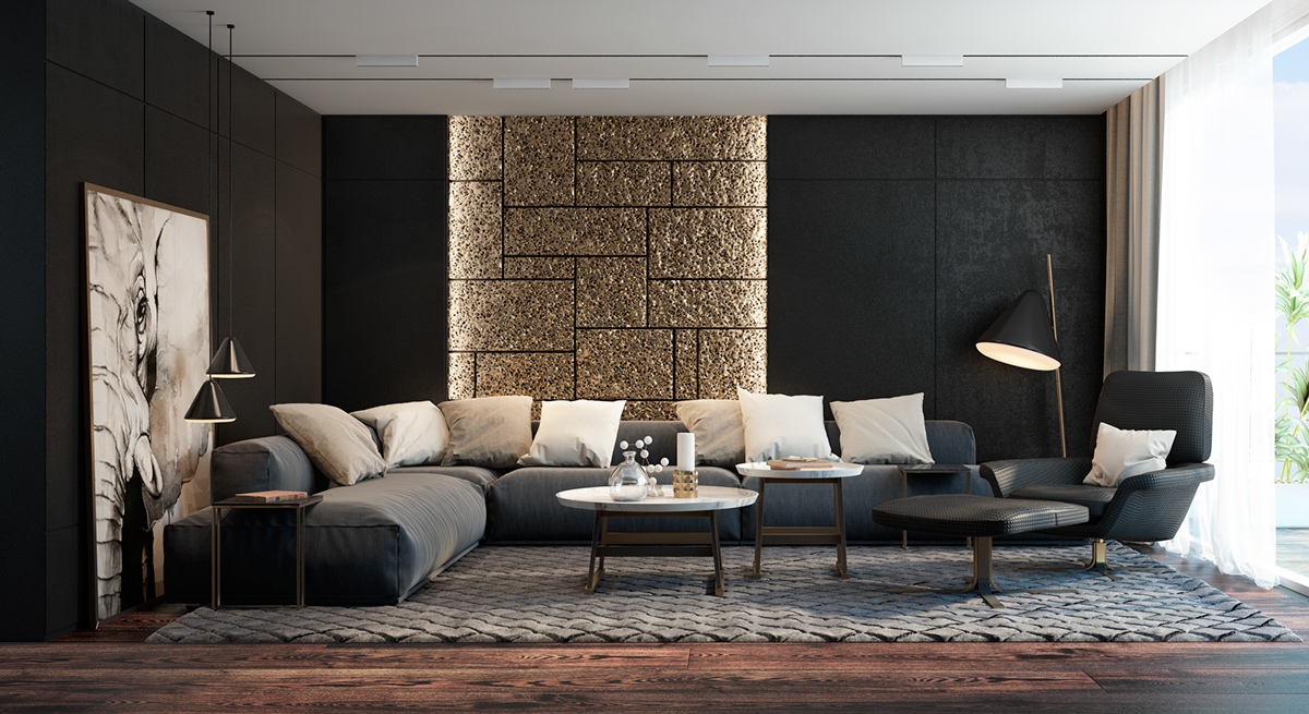 Stone-facade-feature-black-walls-original-living-rooms