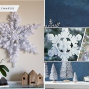 25 frosted christmas snowflake decorations