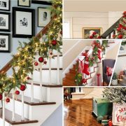 55 ideas for christmas stair decoration2