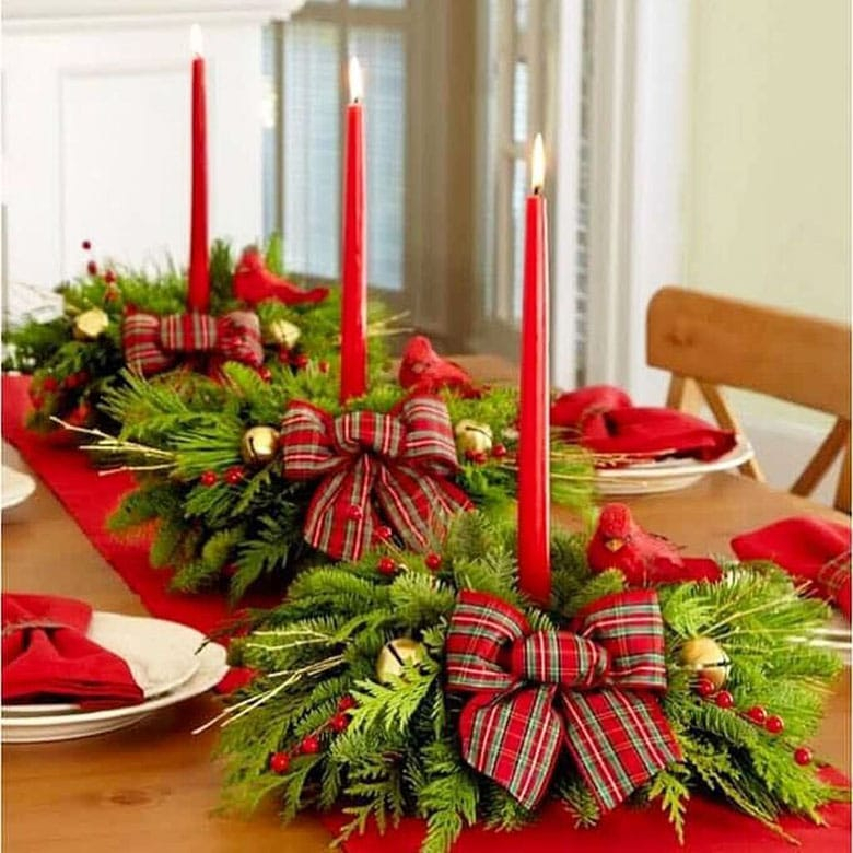 Diy-christmas-table-decorations-settings-centerpiece-ideas-budget-easy-tablescape-runner-garland-candlestick-candles-mason-jars-pine-cones-lights-snowy-farmhouse-apieceofrainbow-13