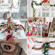 60 perfect christmas dinner room decors5