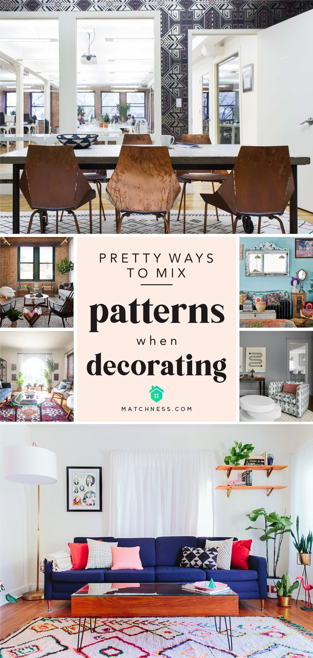 7 pretty ways to mix patterns when decorating 1