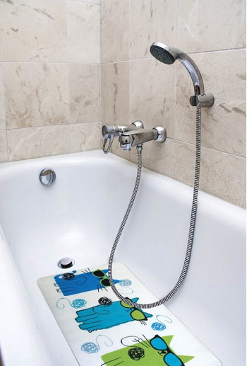 Add a non-slop mat for safety Funniest Bathroom Decoration To Entertain Your Kids During Bath Time