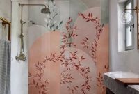 Beautiful bathroom cubicle art