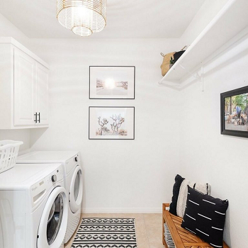 Boho hanging light Laundry Room Lighting Ideas For New Space To Look
