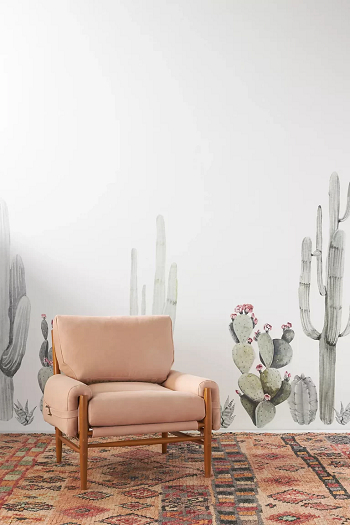 Cactus garden decal Undeniably Astounding Wall Decal Ideas For Your Living Room