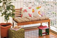 Cheerful spring balcony decor