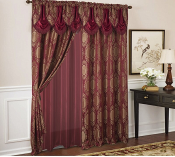 Choose damask for royal look Aesthetic Curtain Ideas For Large Windows That Offer More Sunlight And House Airier
