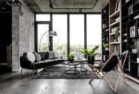 Concrete decor living room