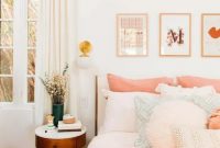 Cozy coral bedroom