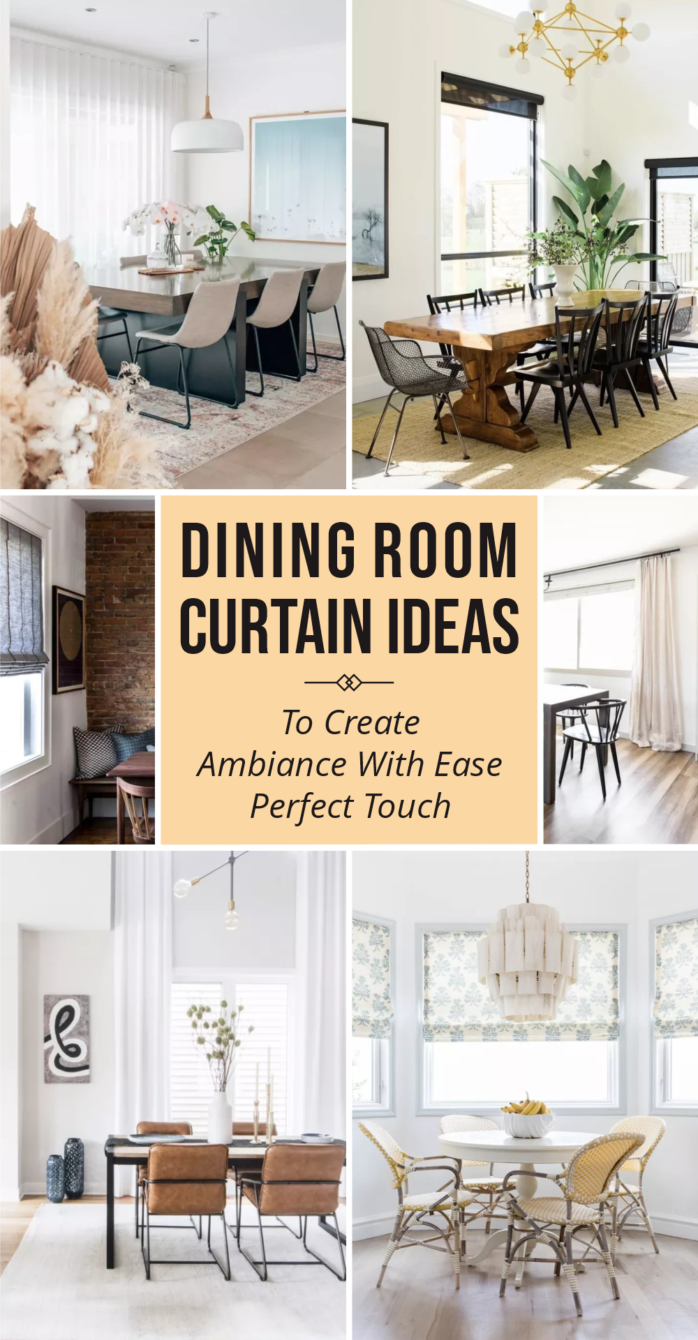 Dining room curtain ideas to create ambiance with ease perfect touch 1