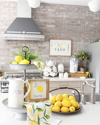 Farmhouse style lemon kitchen decor Tremendous Lemon Kitchen Décor Ideas For Extraordinary Look