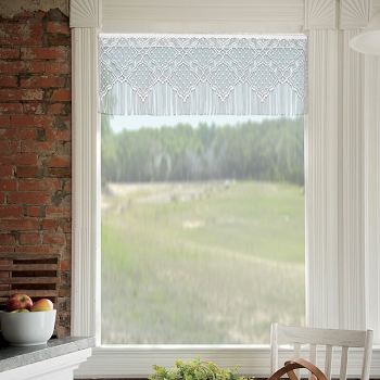 Fringe window valances Aesthetic Curtain Ideas For Large Windows That Offer More Sunlight And House Airier