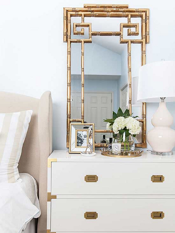 Gilded faux bamboo mirror Impeccable Style Decoration Ideas By Presenting Bold Mirrors