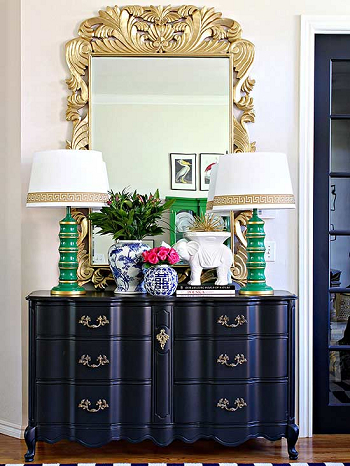 Gold ornate mirror Impeccable Style Decoration Ideas By Presenting Bold Mirrors