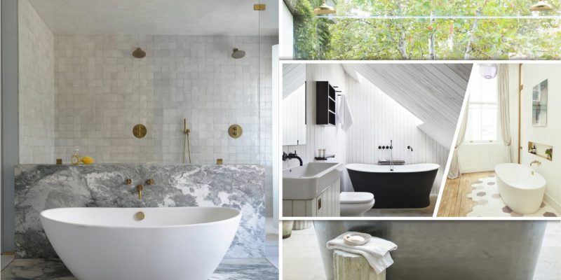Inspiring bathroom with garden tub that offer spa-like bathing experience fi