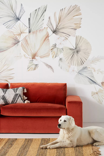 Palm fronds wall decal Undeniably Astounding Wall Decal Ideas For Your Living Room