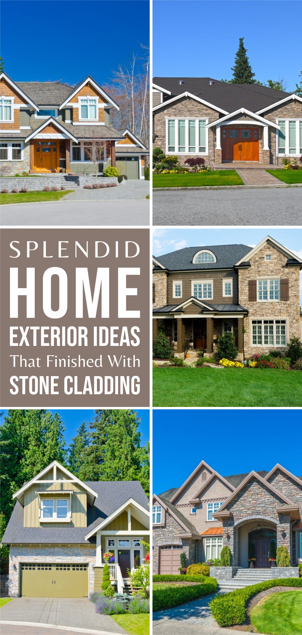 Splendid home exterior ideas that finished with stone cladding 1