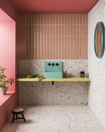 Terrazzo bathroom tiles Memorable Bathroom Flooring You Can Try To Show Next Year.