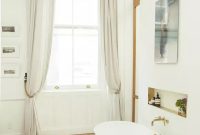Transitional bathroom with garden tub