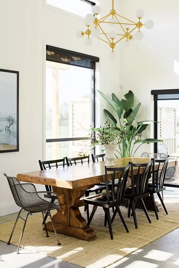 Use black roller shades to adjust the ambiance Dining Room Curtain Ideas To Create Ambiance With Ease Perfect Touch