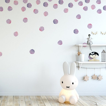 Watercolor dots wall decal Undeniably Astounding Wall Decal Ideas For Your Living Room