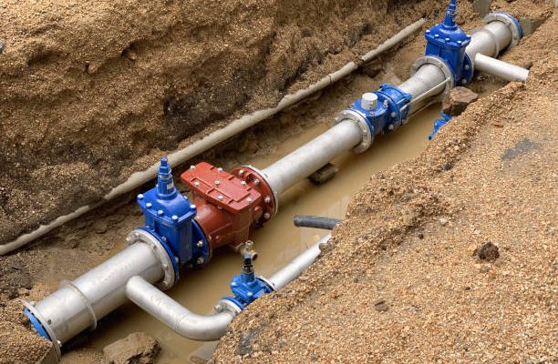 Image of new water pipe in the ground