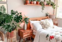 A variety of plants in the bedroom
