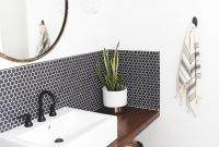 Add backsplash to improve bathroom design