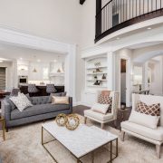 Luxurious living room in new home